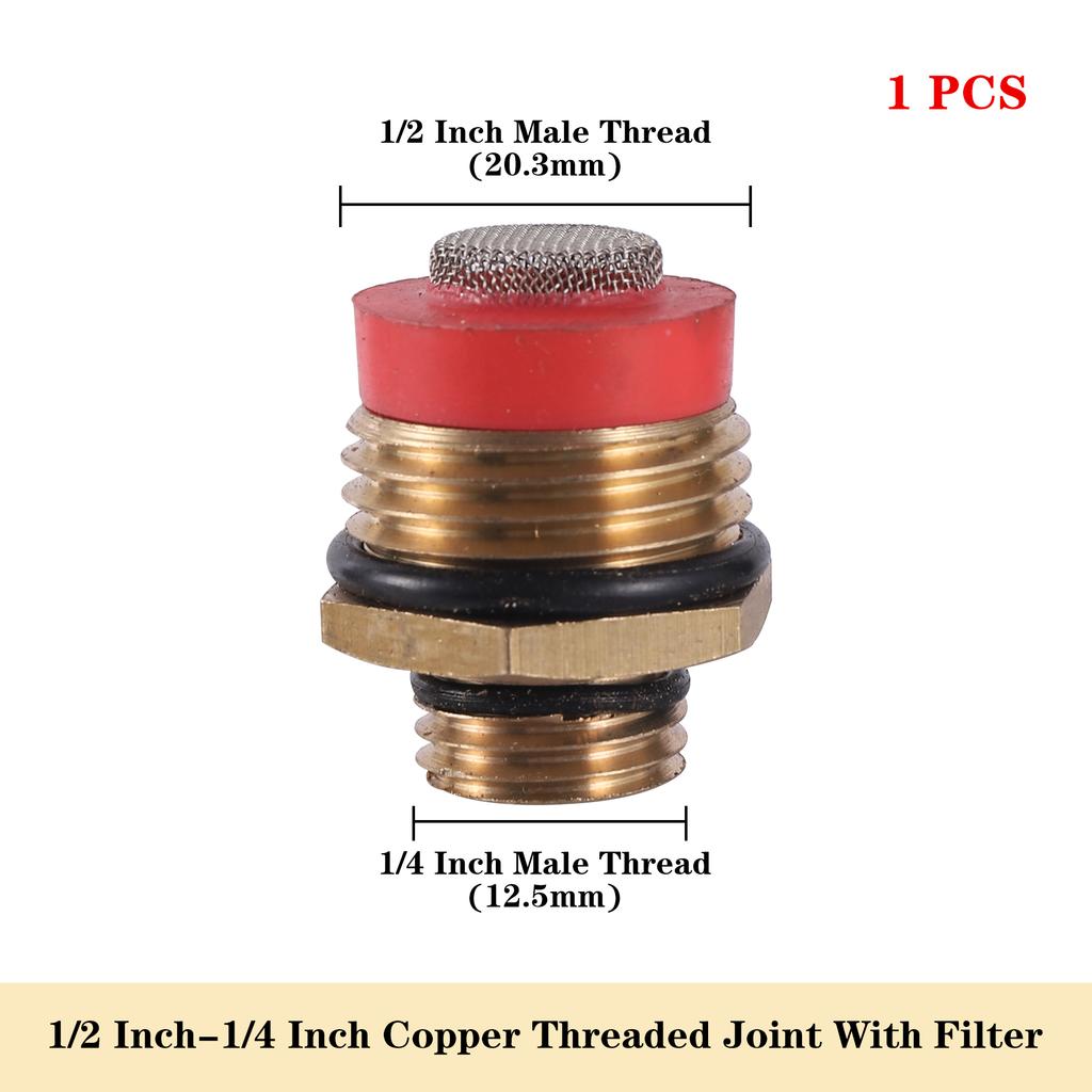 1 Pc 1/2" 3/4" 1" Female Male Thread Through Adapter Copper Extender Connect Repair Durable Hose Coupling Joint Garden Fitting
