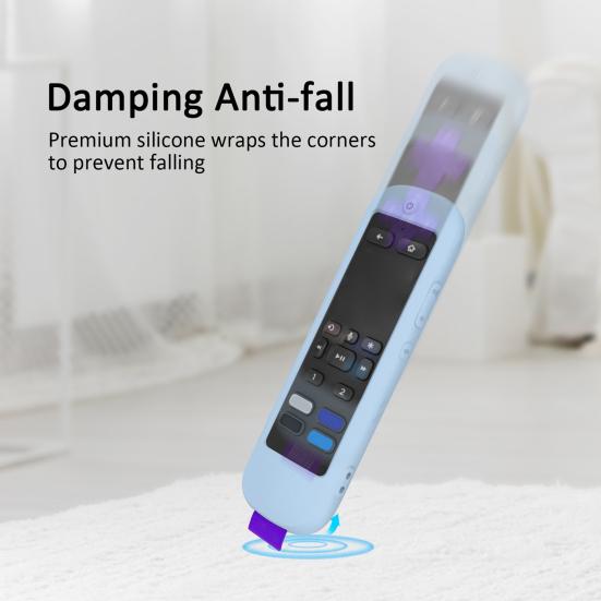 Protective Cover Comfortable Grip with Strap Stain-resistant Shockproof Anti-slip Texture Effective Protection No Yellowing Smart TV Remote