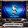 Wall Hanging Tapestry Custom NameBIRMINGHAM CITY Pattern Personalized Printed Fabric Wall Decor