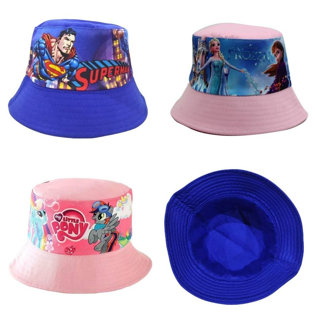Chapéu de Pesca Infantil Desenho Animado Com Proteção Solar Em Carros Stitch Homem-Aranha E Mais!