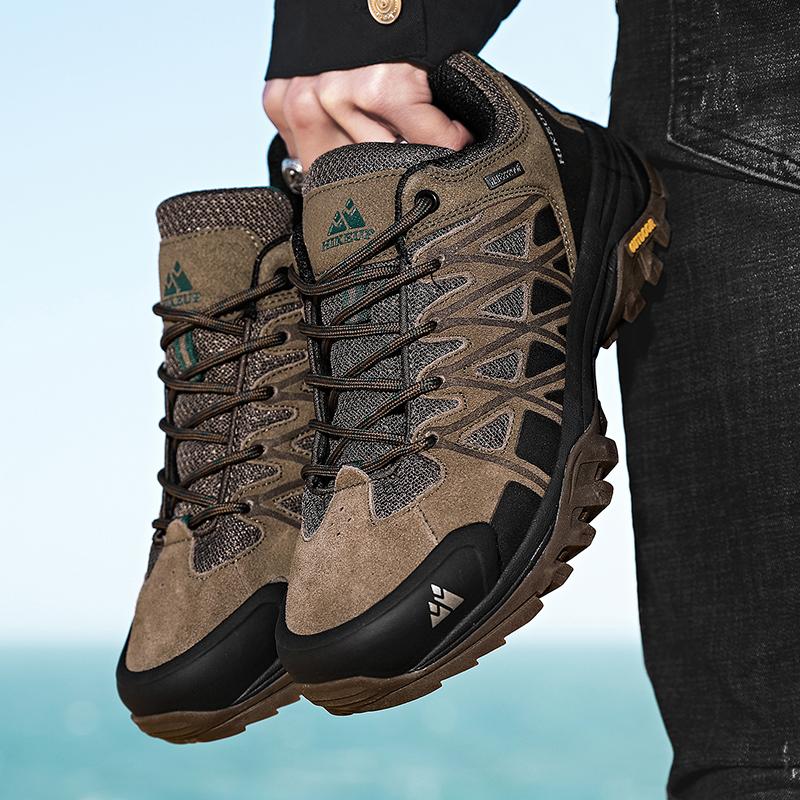 Men's New Arrival Hiking Shoes Breathable Trekking Sneakers Lace-Up Cushioning Outdoor Climbing Tourism Male Footwear