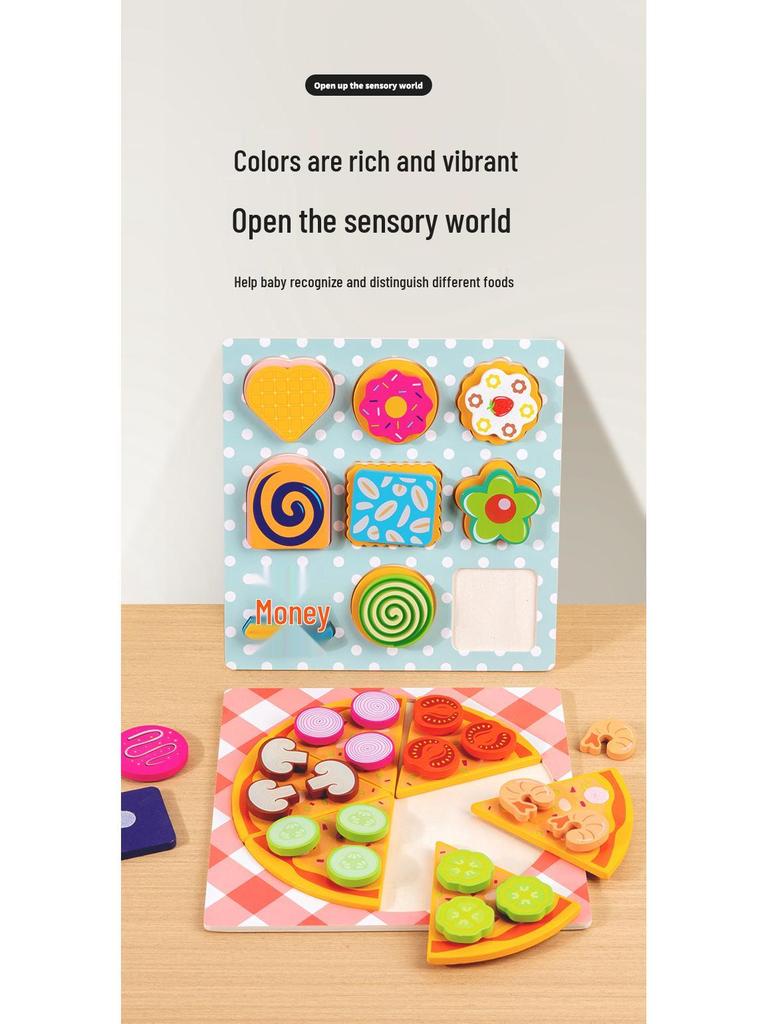 Toddler Pretend Play Pizza & Cookies Velcro Set - Immersive Simulation Toy Gifts