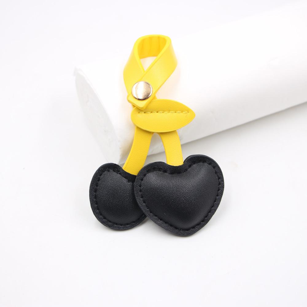 Countryside Style Cherry Leather Bag High-end Pendant Cherry Retro Versatile Bag Keychain Pendant