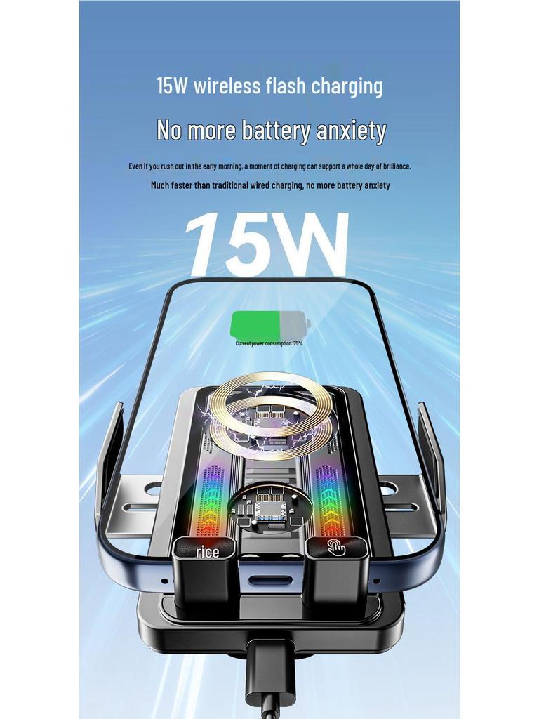 Universal Magnetic Wireless Car Charger & Phone Holder with Cooling and Fast Charging