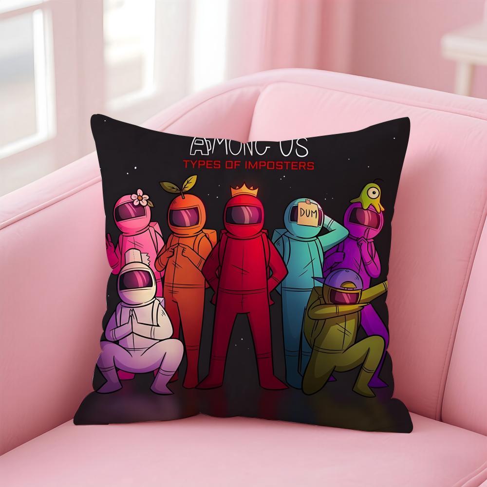 A-Among U-Us Spiel Kissenbezug Bequem Wendbar Kissenhülle Ideal für Auto Sofa Schlafzimmer & Mehr