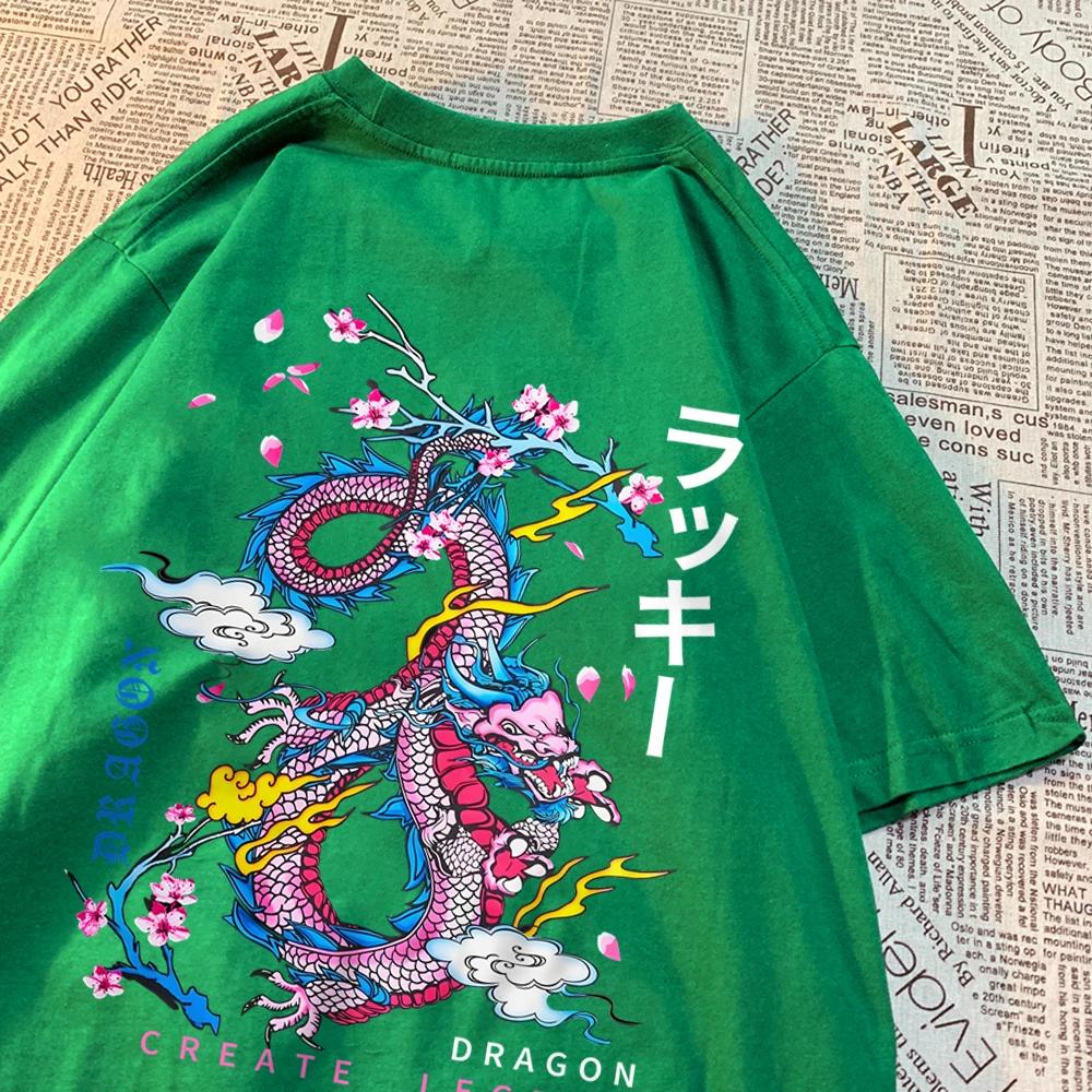 Dragon creează nori de bun augur bărbați femei tricou model sudoare haine model vară noi topuri O-Neck cuplu tricouri