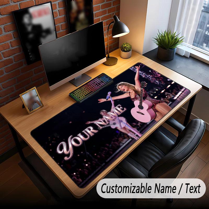Custom Name Extended Mouse Pad,Taylor Swift Gaming Desk Mat For Home Office Desktop Decor