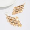 Bohemian Y Shape Necklace Metal Chain Gold Jewelry Fashion Sequin Drop Earrings  Collarbone Chain