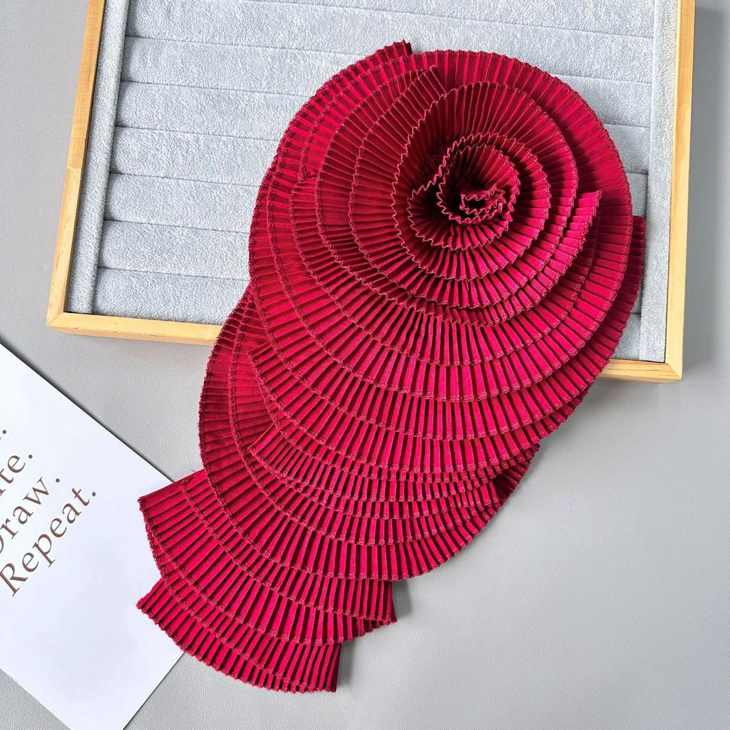 Folded Handmade Three-Dimensional Flower Accessories Clothing Dress Skirt Large Flower Decoration Corsage Cloth Sticker Accessories