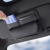 Car Sun Visor Organizer Universal Visor Panel Storage Bag PU Leahter Multi-Pocket Auto Storage Pouch Glasses Box