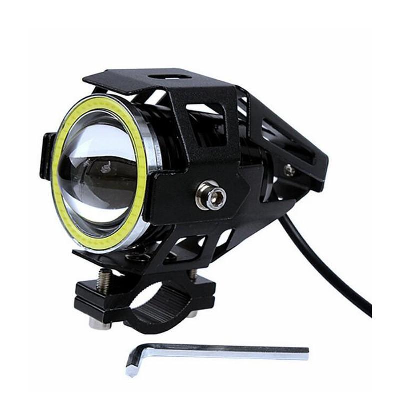 LED Headlight Angel Eye Handlebar Light for Modified Electric & U7 Motorcycles