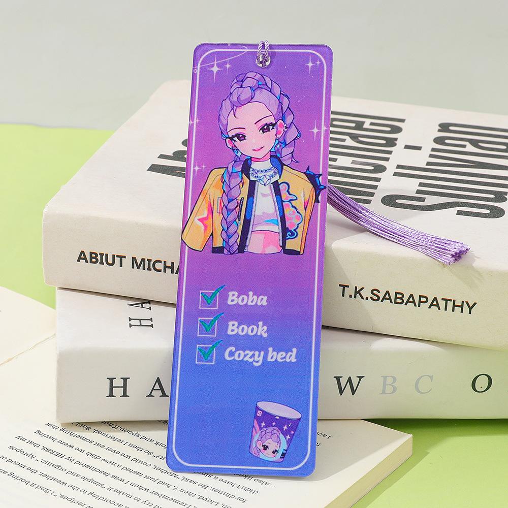 Creative Witch Hunting Group K-Pop Demon Hunters Acrylic Bookmark Gives Readers Literary Gifts for Book Fans