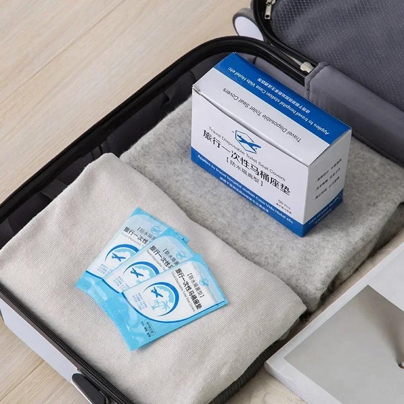 10-50 Pieces Disposable Toilet Protector Ring Gasket Toilet Seats Covers Safety No Obstacles Bathroom Travel Paper Pad Portable