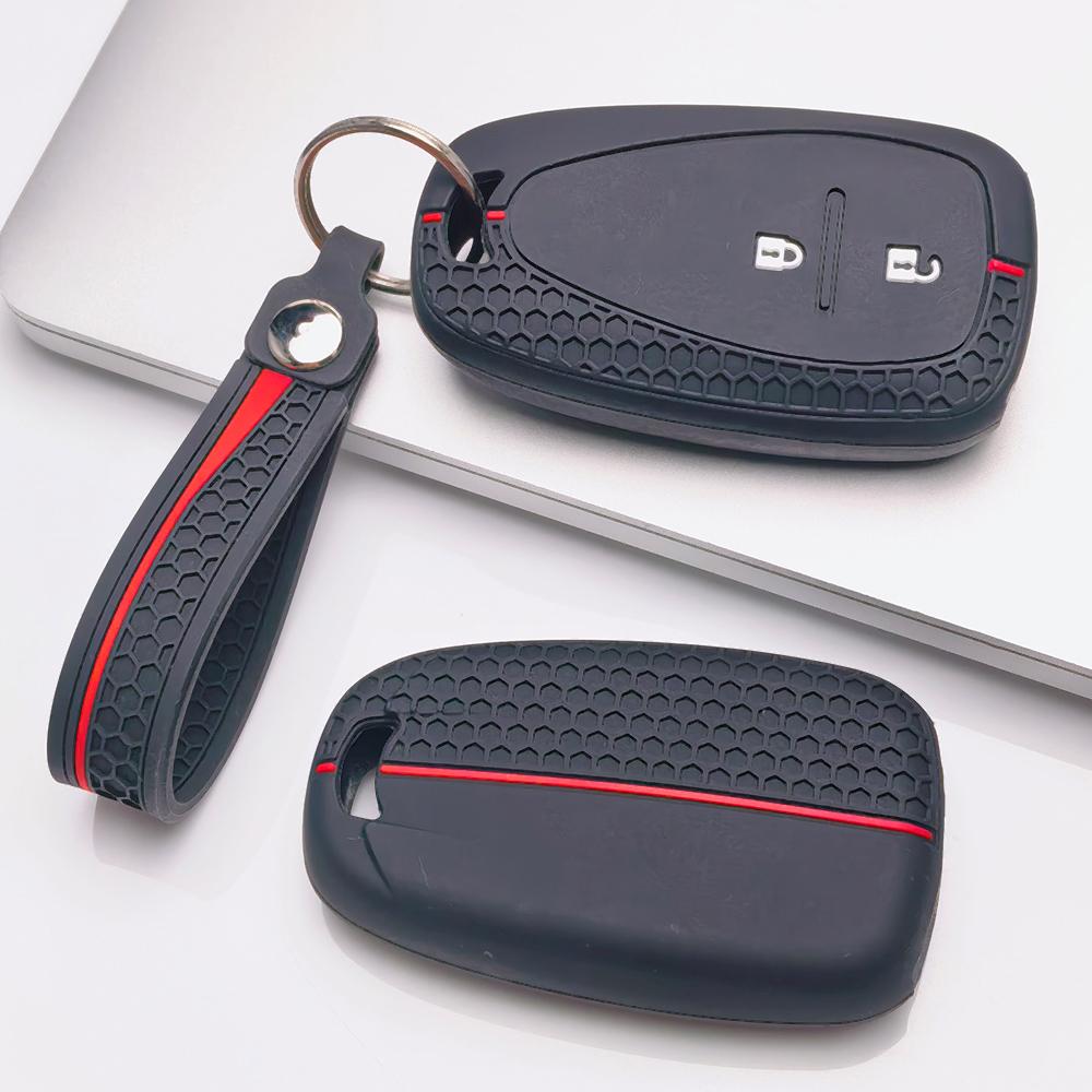 Key Fob Cover for Chevrolet Malibu XL Equinox Cruze Cavalier Camaro Traverse Blazer Anti-Scratch Surface Shockproof Structure Soft Grip Texture