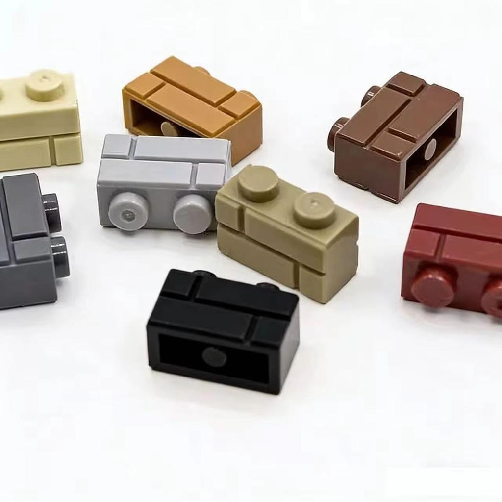 10PCS 98283 Bricks Parts DIY 1x2 Checkered Brick Wall Brick Parts Compatible Educational Building Blocks Parts Toys
