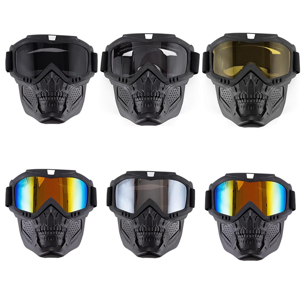 Motorcycle Goggles Face Cover Simple Protective Covers Skull Modeling Cycling Skiing Facial Protector Helmet Fitting