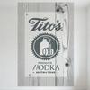 Tito’s Handmade Vodka Austin Texas Metal Tin Sign Vintage Rustic Wood Background Art for Bar Cafe Man Cave Home Decor
