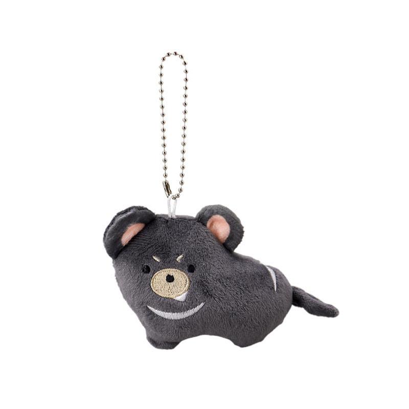 Charming Cartoon Zoo Series Plush Keychain Adorable Animal Character Soft Toy
