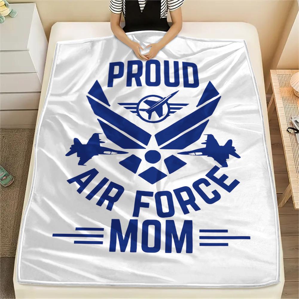 1PC US Air Force Recruiting Print Flannel Blanket, High quality All Seasons, Home Decor, Warmth and Comfort, Perfect for Christmas Gifts