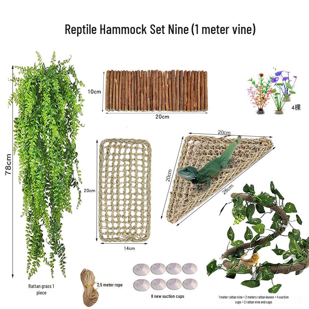 Reptile Habitat Decor: Simulation Vine with Lizard, Chameleon, Snake & Gecko Climbing Features