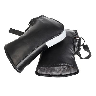 Bike Handlebar Mittens Waterproof Motorcycle Gloves Winter Thermal Windproof PU Gloves for Men Women