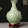 Ceramic Vase Decoration, Flower Arrangement, Antique Shelf, Chinese Zen Flower Arrangement, Home Decoration, Jingdezhen