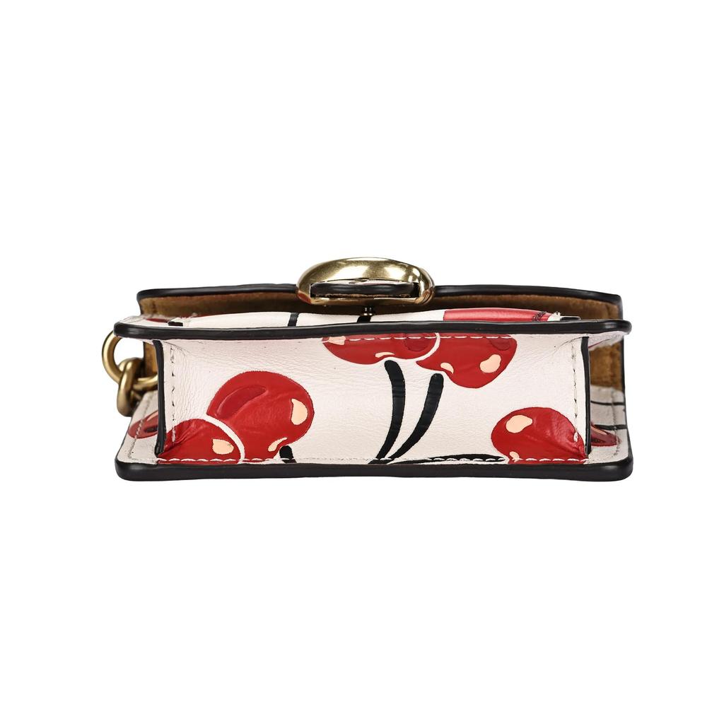 COACH Leather Bag Charm Bag Accessory Mini Women's White (Unisex) Bag Accessories CA334 B4HA