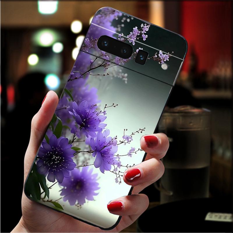 

Purple Flower Rose Peony Cherry Phone Case For Google Pixel 10 9 Pro XL 9A 8 7 6 Pro Pixel 8A 7A 6A Pixel 8 7 6 5 Google Pixel 8a