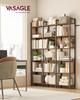 VASAGLE 6-Tier Bookshelf, Book Shelf, Industrial Bookcase, with Steel Frame, for Living Room, Home Office, Bedroom, 24 x 128 x 187.1 cm