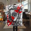1PC Club Atlético River Plate Patterned Flannel Blanket Suitable For All Seasons for Home Decor Warmth and Comfort Gifts Holiday Present