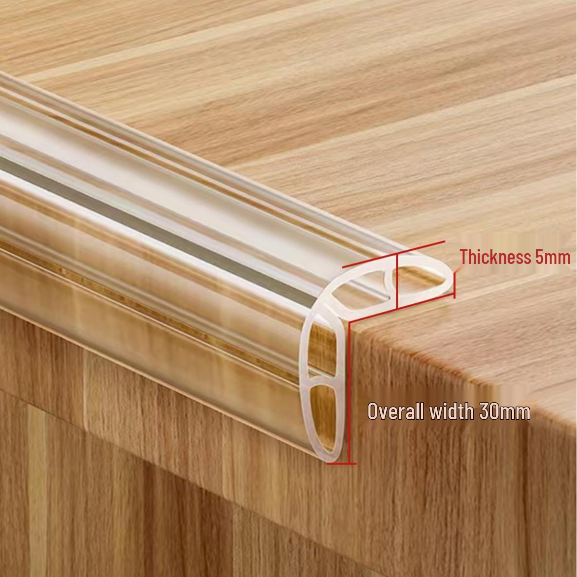 

Transparent Silicone Edge Protector for Coffee Table - Anti-Collision & Non-Toxic 1 meter + 4 corner cushions