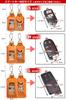 Smart Key Bag Holder M Size Embossed Croco Black Single Compatible with Almost All Models Smart Key Clear Window with Window Key Case Keyless Case Key