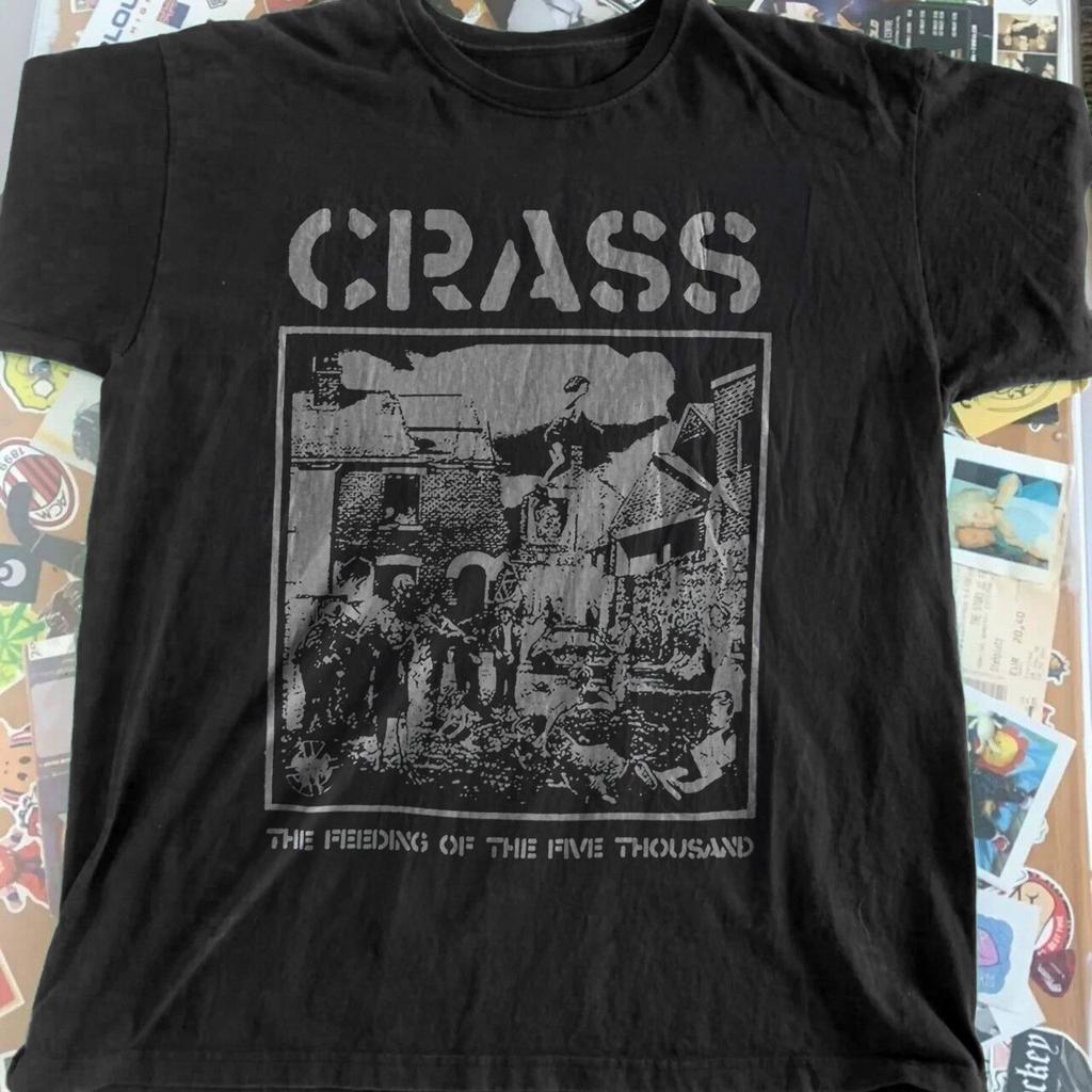 NEW! Crass - The Feeding Unisex Black Cotton T-Shirt