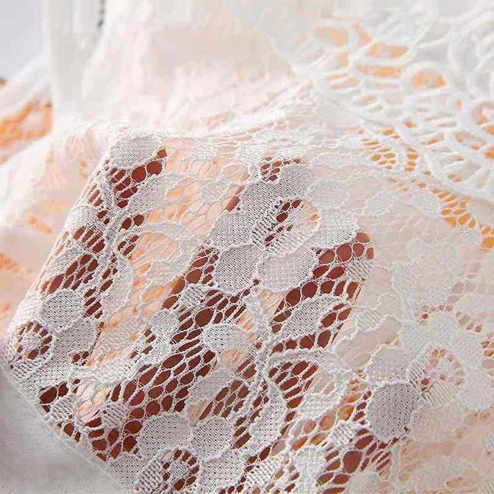 Rose Lace Fake Collar High Collar Pure Color Detachable Collar White Color Lace Detail Soluble Weave Flower Fashionable Wear