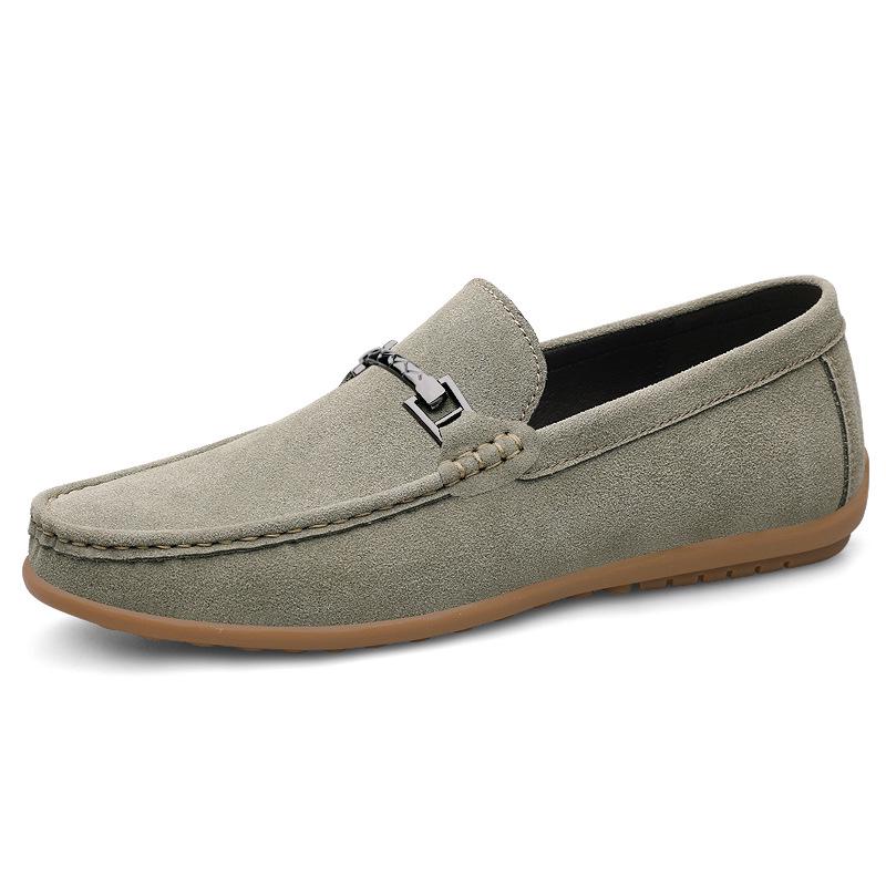 Men s Genuine Suede Leather Slip-On Moccasins - Soft Sole Casual Driving Shoes 42