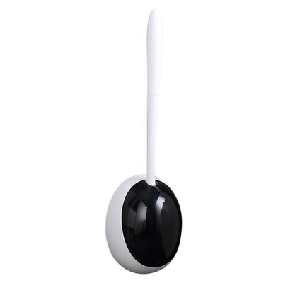 Toilettenbürstenhalter-Set Wandmontiertes Badezimmerreinigungs-Schüsselbürsten-Set für Zuhause Hotel Schwarz