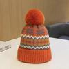 Winter Hats for Women - Bobble Hat Thermal Fleece Beanie Hat Double Layer Fleece Lined Pom Pom Hats Colorful Cable Knitted Hat coffee