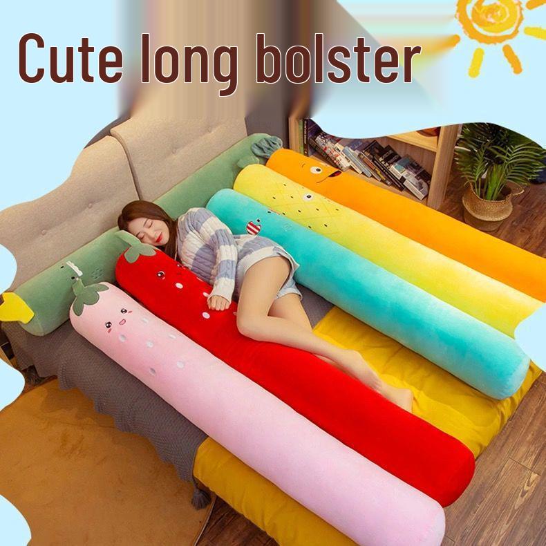 Washable Cylindrical Bolster Pillow for Sleeping, Leg Clamping, and Back Support