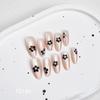 30Pcs Flower Cat Eye Press On Nails Simple Wearable False Nails Artificial Nail Tips Manicure