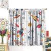 Kids Outer Space Rocket Curtains Cartoon Universe Galaxy Starry Sky Cosmos Boys Girls Study Room Bedroom Curtain For Master Made Of Polyester