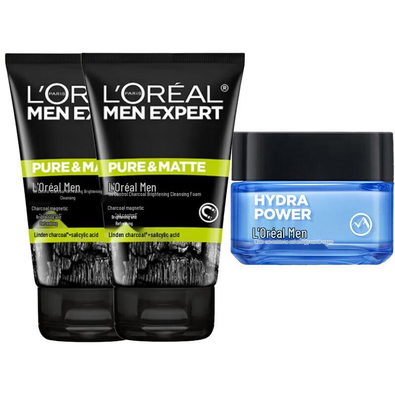 Набор L Oréal Men Expert Очищающее средство для контроля жирности и Увлажняющий крем