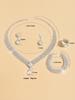 5 Women's Fashion Droplet Multi row Earrings Necklace Bracelet Ring Set Wedding Banquet Party Holiday Gift
