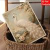 Pearl Art Painting Home Wall Decor White Peacock Pearl Gemstone Painting Picture Crafts Adult/Beginner Gift Creative Home Decor Unframed