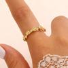 Rose Flower Ring Stackable Band Ring for Women Girls Adjustable Wrap Open Jewelry Gift for Birthday Valentine's Day
