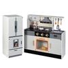 Wooden Kitchen Toy Set: Sound & Light Role-Play Cooking Experience for Kids