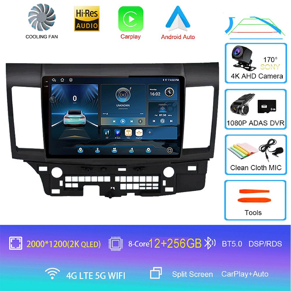 Android 14 For Mitsubishi Lancer 10 CY 2007-2012 10Inch Car Radio Stereo Audio GPS Player Carplay Auto Screen WIFI+4G