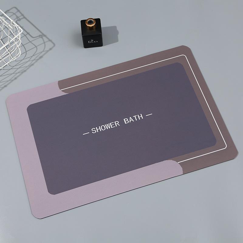 

Мягкий диатомовый коврик с контрастным принтом, впитывающий грязь, нескользящий коврик для ванной комнаты, быстросохнущий коврик для ванной комнаты, коврик для двери 50 * 80 cm