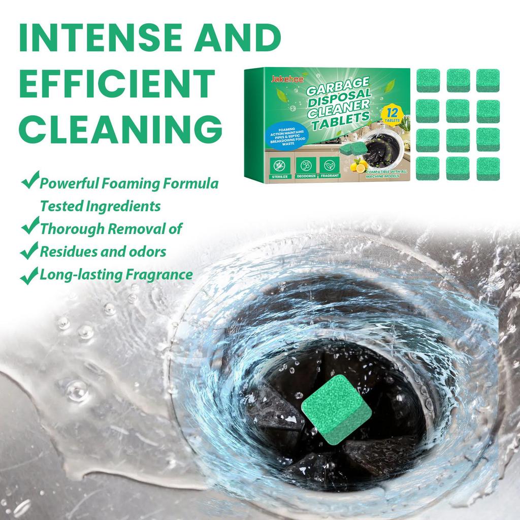 12 ks Čisticí blok na drtič odpadu Kuchyňský drtič zbytků Čisticí blok na potrubí