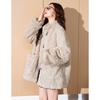 TonLion Women's Faux Fur Stand Collar Long Coat
