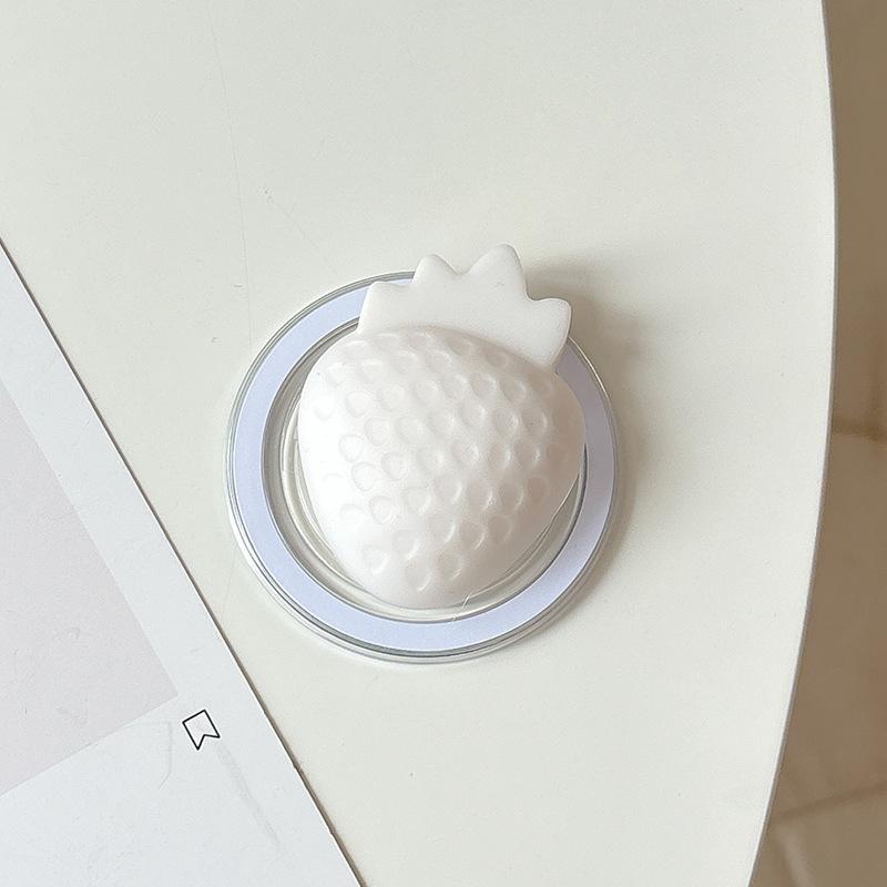 Wind Magnetic Suction Strawberry Mobile Phone Airbag Bracket, Retractable Back Sticker, Lazy Desktop Bracket, Watching Dramas And Chasing Dramas